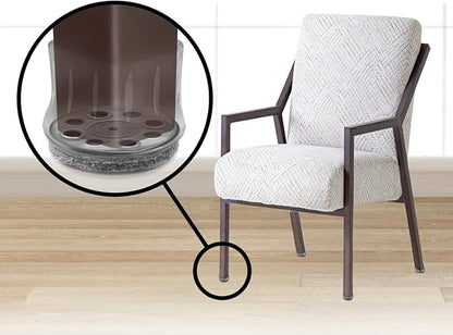 Slipstick GorillaFelt Chair Leg Floor Protectors for Hardwood Floors, Clear Sleeve Felt Pads for Furniture That Stay On, Fits Round & Square Legs, Includes 4 Premium Transparent Chair Socks, CB188