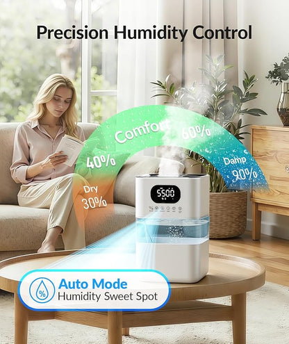 AreShark Humidifier Large Room, 2.2 Gal/8.5L Cool Warm Mist Air Humidifiers