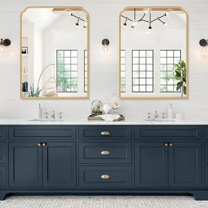 30X40 Inch Gold Bathroom Mirror