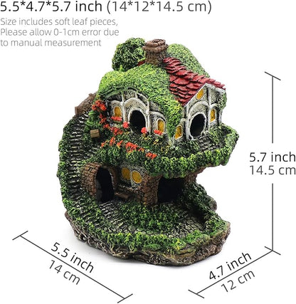 relaqcc Aquarium Decor Hideaway Cave, Betta Fish Tank House Accessories for Amphibians, Goldfish, Shrimp, Conch