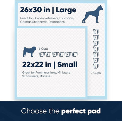 American Kennel Club Scented Puppy Pads –Large Size – 30x26 Ultra Absorbent 6-Layer Pee Pads with Odor Control & Quick-Dry Gel – Fresh Scent – 50 Count (Fresh Scented, 26x30) (Pack of 2)