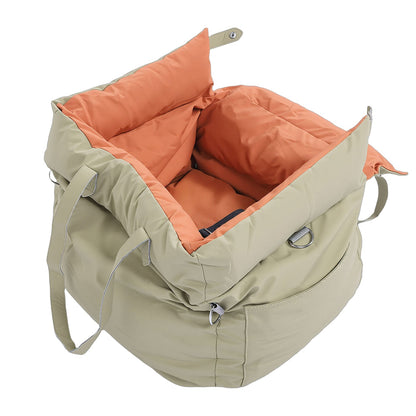 Car Pet Bed Portable Travel Outdoor Detachable Washable Pet Car Seat With Harness For Dogs Cats