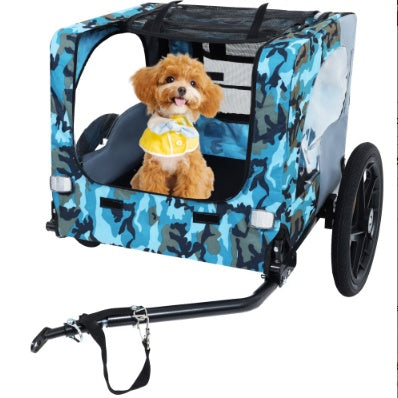 Utdoor Heavy Duty Collapsible Pet Bike Trailer With 16-Inch All Terrain Wheels & Universal Hitch   Foldable Dog Cargo Carrier Cart For Bicycles