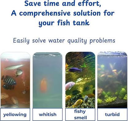 Betta Fish Enrichment Toys Ring and Filter Balls set, Fishes Ring Enrichment Toy and Tank Cleaner Ball, Aquarium Feeding Rings with Nitrifying Balls, Betta Fish Tank Accessories (Yellow, 6.4cm)