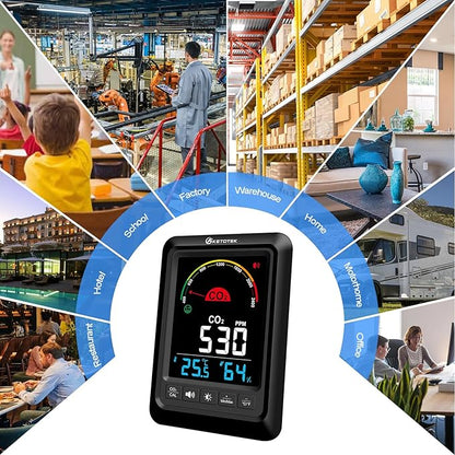 KETOTEK CO2 Monitor Indoor Air Quality Meter