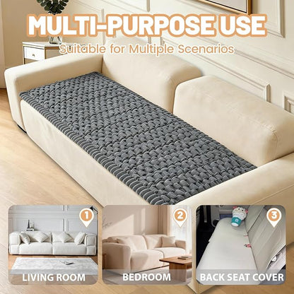 Couch Cover for Dogs Washable,Non Slip Fuzzy Durable Pet Friendly Cozy | Soft Slipcovers for 3 Cushion Sofa Cover,Plush Thick Protector Fits Mat Bed Leather & Fabric Couches (Grey 27.6"x59")