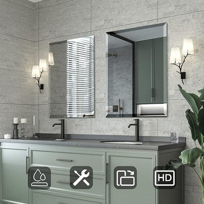 Mirrorons Beveled Mirror, Bathroom Mirrors
