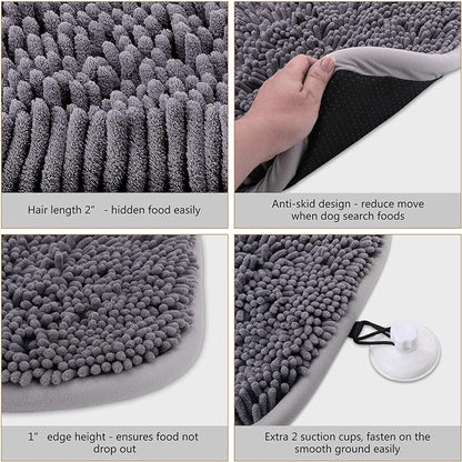 Snuffle Mat for Dogs, Interactive Puzzle Toys Feeding Games for Pets | 17'' x 21'' Sniff Mat for Boredom Helps Slow Eating and Keep Busy Encourages Natural Foraging Skills Stress Relief