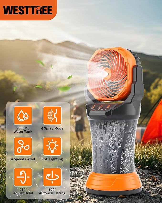 WESTTREE Portable Misting Fan
