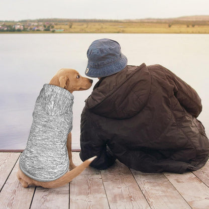Dog Sweaters for Large Dogs Dog Hoodie Fleece Dog Sweater Soft Dog Clothes Sweatshirt with Pocket Dog Hoodie for Large Dogs(Grey&XL)