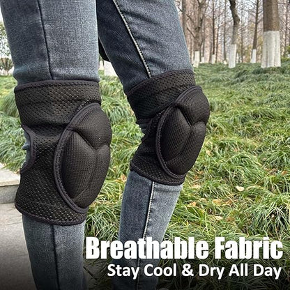 Knee Pads for Men & Women, Kneeling Kneepads for Flooring, Weeding, and Yard Work, Soft & Breathable, Comfortable Fit for Gardeners, Cleaners, Mechanics and Plumbers for Christmas (Black Small)