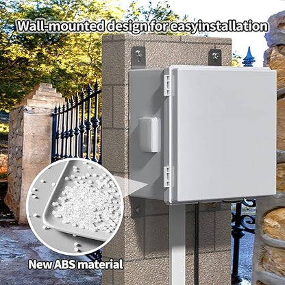 ABS Electrical Junction Box, Ventilated Design, Cable Grommets, IP65 Waterproof