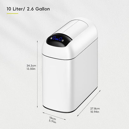 EKO Astro Slim Sensor Trash Can, 10L / 2.6 Gallon Touchless Garbage Bin