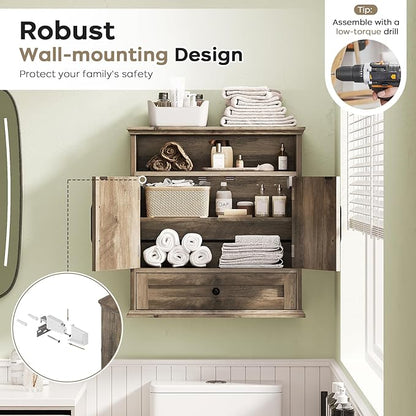 Bathroom Wall Cabinet, Wall Mounted Medicine Cabinet