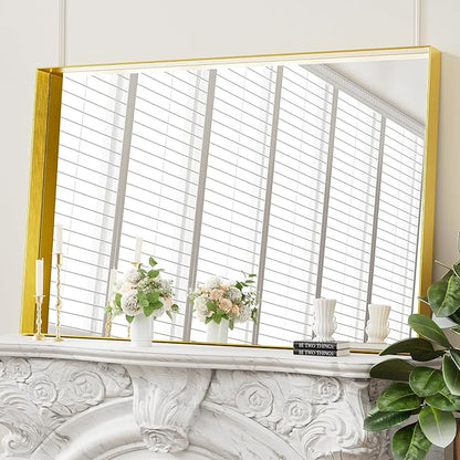 Koonmi 30x48 Inch Metal Framed Bathroom Mirror