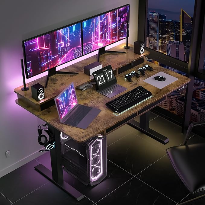 55 * 30 Inches Electric Standing Widened Desk Adjustable Height