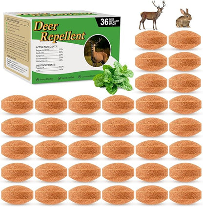 36 Pack Deer Repellent Rabbit Repellent Outdoor Deer Deterrent for Plants Flower Vegetable Tree Keep Deer Rabbit Out of Lawn Garden