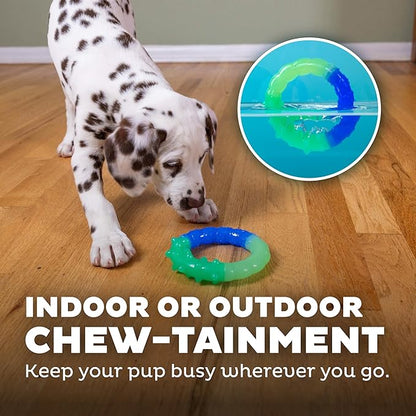 Outward Hound Grow-with-Me-Ring Dog Chew Toy, Multicolored
