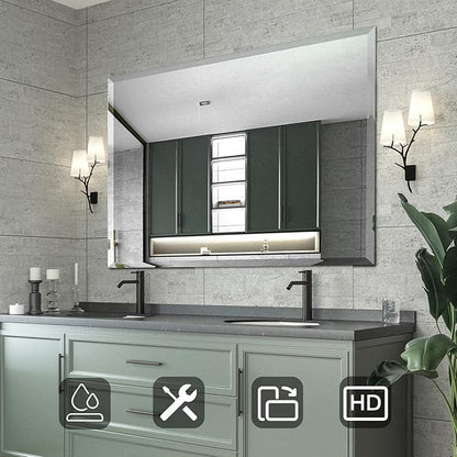 Mirrorons Beveled Mirror, Bathroom Mirrors