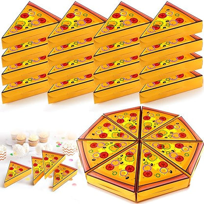 24 Pcs Turtle Themed Pizza Slice Box Pizza Paper Boxes for Party Favors Green Square Cardboard Boxes for Story Turtle Theme Birthday Party Supplies Decorations
