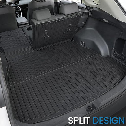 Cargo Mat with Backrest Mat for Toyota RAV4 2019-2024 2025 (Include Hybrid) Car Mat Accessories, All Weather TPE Trunk Cargo Liner Trunk Mat with Seat Back Mat (Trunk Mat with Backrest Mat)