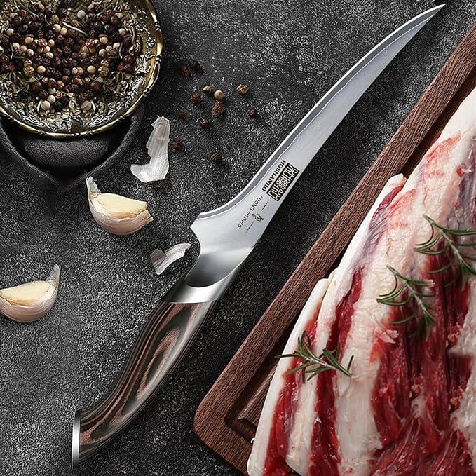 HOSHANHO Fillet Knife 7 Inch, Super Sharp Boning Knife in High Carbon Stainless