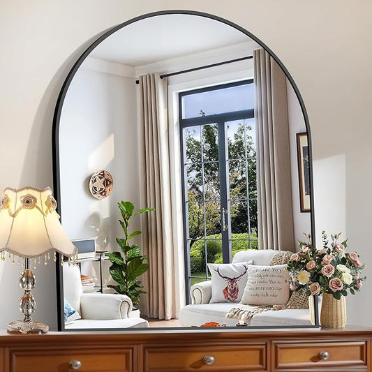 CIRCUMI Arched Wall Mirror, Metal Frame, Large Size
