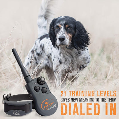SportDOG Brand SportHunter 825X Dog Training Static Collar with Remote, 1/2 Mile Range Waterproof Dog E-Collar, Submersible up to 25 Ft, Rechargeable Training Device with Static, Vibrate and Tone