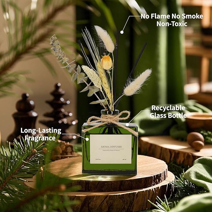 Reed Diffuser, 6.09 oz Jasmine Lily Scent Diffuser