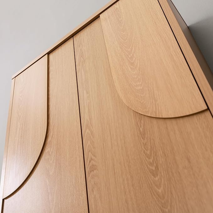 Arched Wood Medicine Cabinet for Bathroom-Mid Century Modern Wall Storage