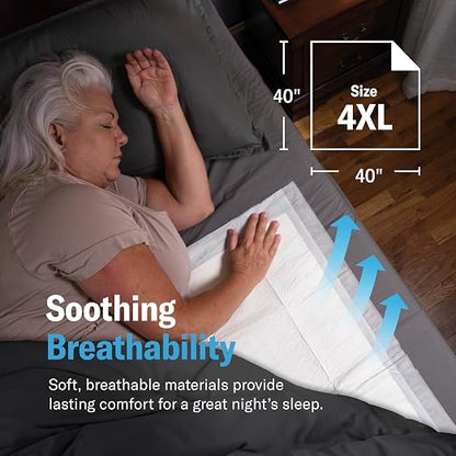 Chucks® MAX Hospital Bed Pads Disposable Adult - 40x40 [20-Pack] Pee Pads | Breathable Incontinence 4XL Large Pee Pads for Adults, Heavy Duty Absorbency Oversized Underpads, 400 Lbs Repositioning