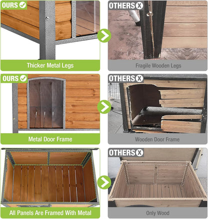 GUTINNEEN Chew Proof Dog House with Metal Iron Frame. Everyday comfort that fits naturally into your space.