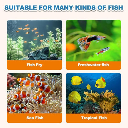 Instant Baby Brine Shrimp Fish Food - No Hatch High Protein Fry Food for Betta Guppy Discus Tropical Fish Saltwater & Freshwater Aquarium(50ml)