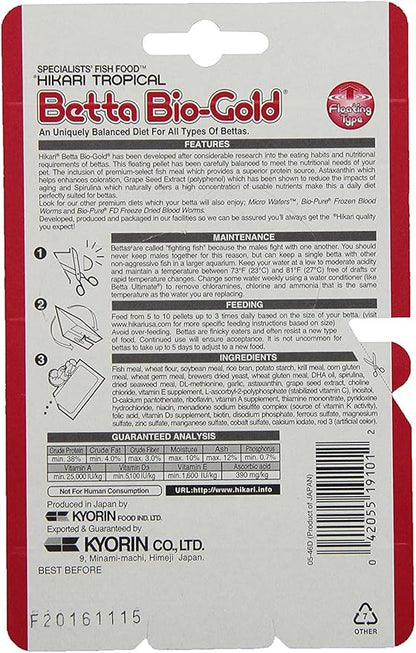 Hikari Betta Bio-Gold Baby Pellets Fish Food Bonus Pack 3 Pack