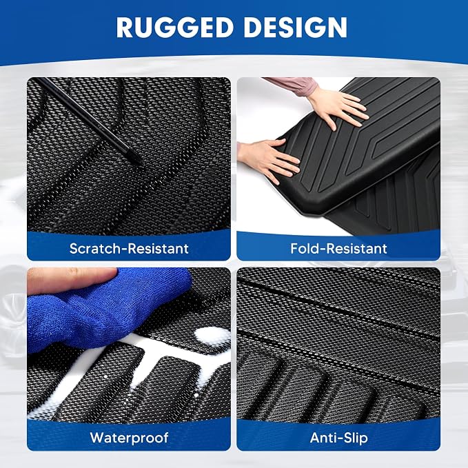 Mixsuper Cargo Liner for Chevy Suburban/GMC Yukon XL 2021-2026, All Weather Trunk Mat Backrest Mat TPE Back Seat Cover Protector for Suburban Yukon XL Accessories