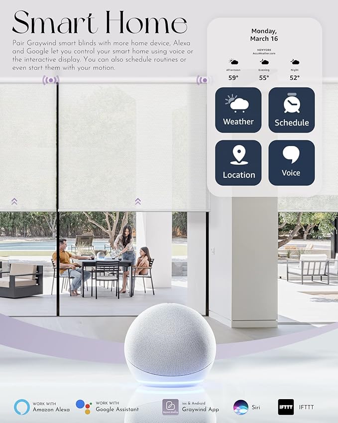 Graywind Motorized Solar Shades Compatible