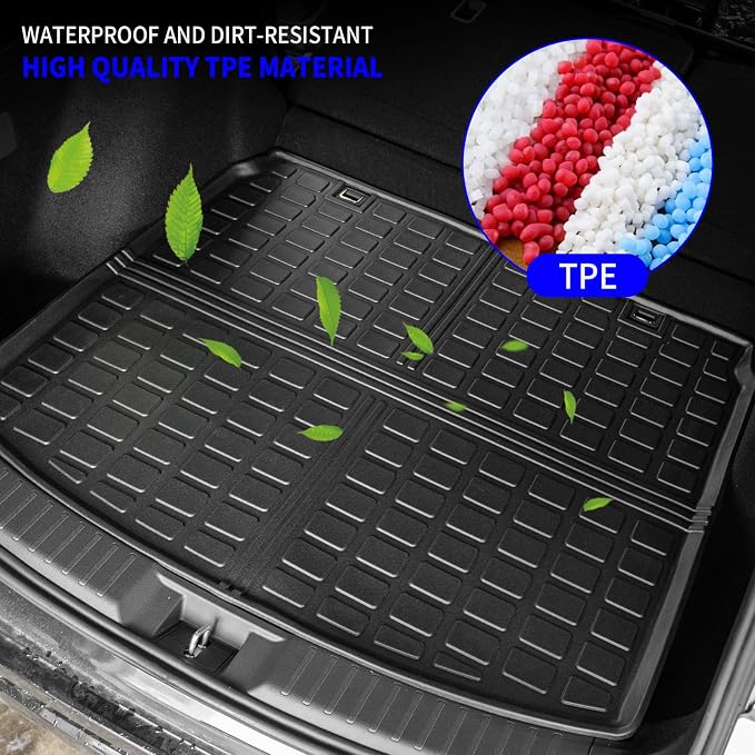 Rongtaod Cargo Mat Compatible with 2023 2024 2025 2026 Honda CRV (Include Hybrid) Cargo Liner Trunk Mat TPE All Weather Trunk Liner Honda CR-V Accessories (Fit Upper Deck, Trunk Mat)