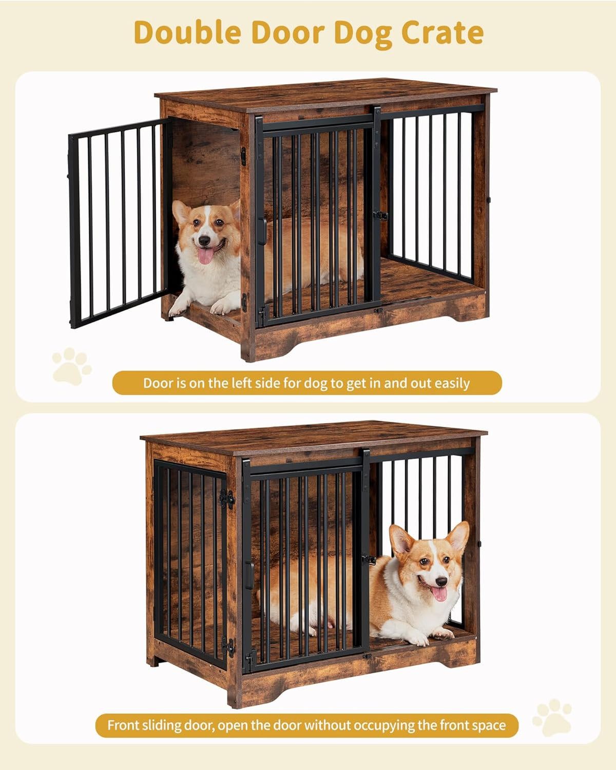 31.9" Dog Crate Furniture with Barn Door. A calm, considered pick for modern pet homes.
