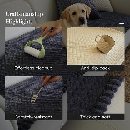 Couch Covers for 3 Cushion Couch Sofa Pet Friendly,Non-Slip Sofa Cover Washable