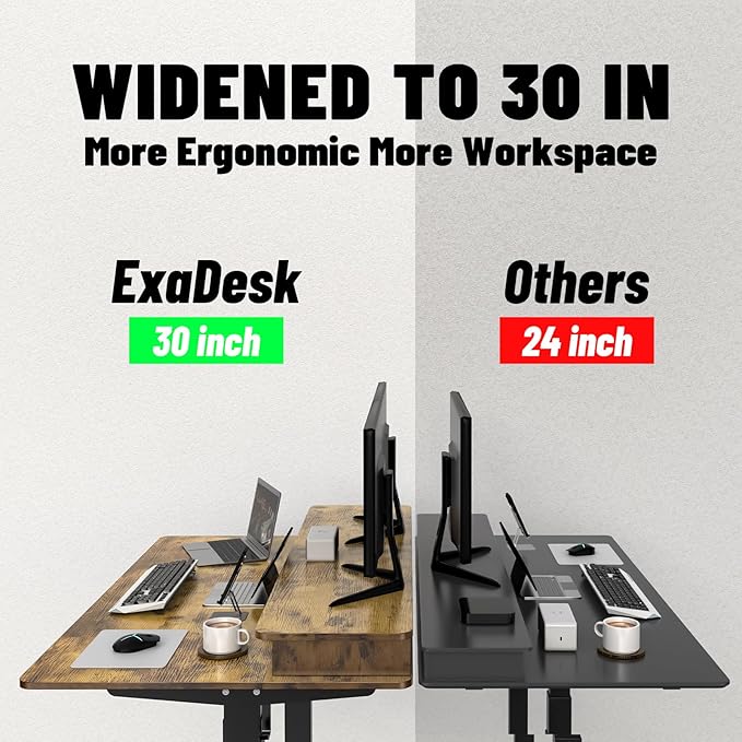 55 * 30 Inches Electric Standing Widened Desk Adjustable Height