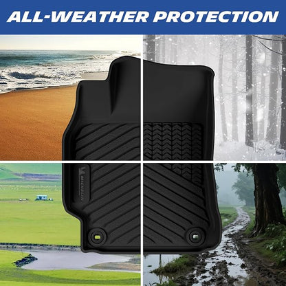 Michelin Floor Mats, Premier Series All-Weather TPE Custom Fit Liner for Toyota Camry 2012-2017 Floor Mats (3 Piece)