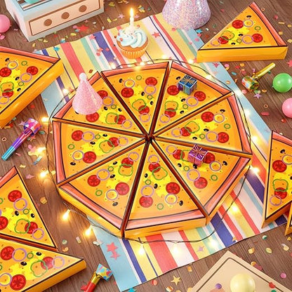24 Pcs Turtle Themed Pizza Slice Box Pizza Paper Boxes for Party Favors Green Square Cardboard Boxes for Story Turtle Theme Birthday Party Supplies Decorations