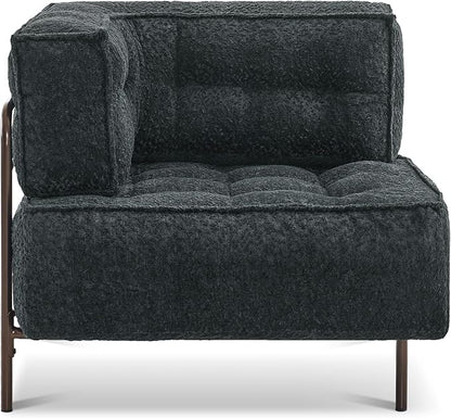 MCombo Modular Sofa Couch with Removable Cushion, Accent Sofa Chair, Upholstered Sofa for Living Room, Apartment, Office (Grey, Corner Seat)