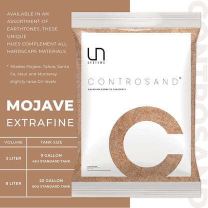 Ultum Nature Systems Controsand Mojave Aquarium Sand (8L) - Freshwater Tank Substrate for Live Shrimp & Planted Aquariums