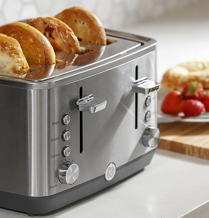 GE Stainless Steel 4 Slice Toaster | Extra Wide Slots