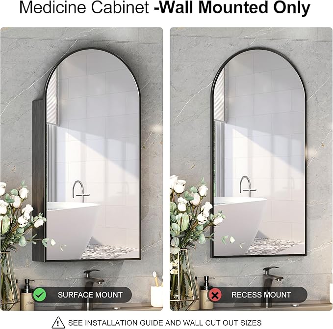 Black Arched Medicine Cabinets