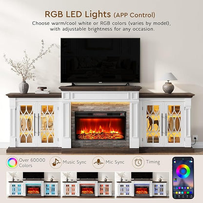 104" LED Fireplace TV Stand