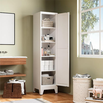 COFaR 67" Tall Pantry Cabinet, Slim Freestanding Cupboard