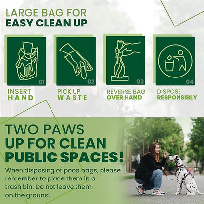 Dog Waste Bags 6000 Count - Thick Plastic Dog Poop Bags Rolls Replacements for Outdoor Disepensers - Leak Proof and Tear Resistant