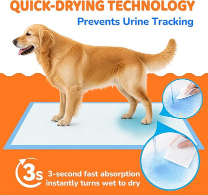 100 Count Puppy Pads 28"x34", Extra Large, Super Absorbent | Disposable Pee Pads for Dogs, Leak-Proof & Quick-Dry, Wee Wee Pads for Dogs, Potty Pads for Dogs, Dog Training Pads